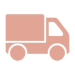 Pink box truck icon