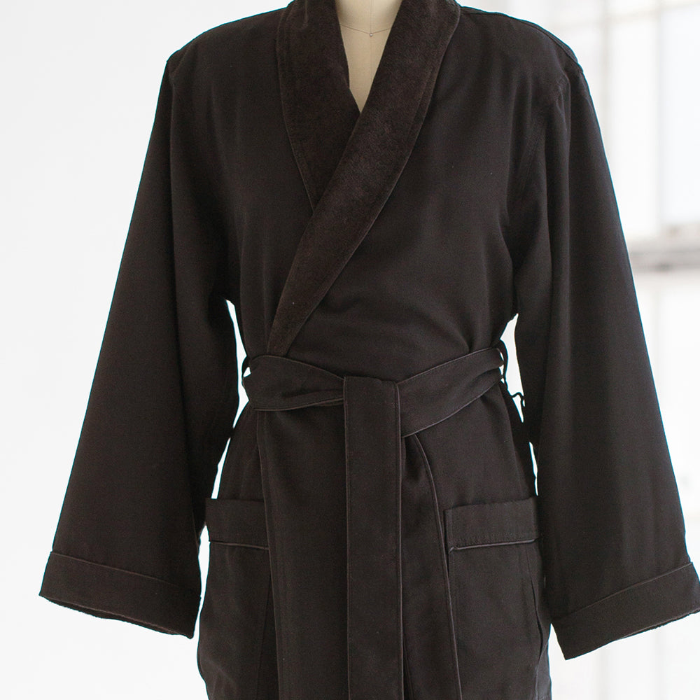 Luxury Spa Robes | Classic Terry Cloth Bathrobe | Charcoal Grey ...