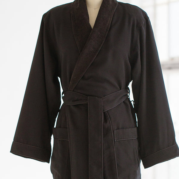 Classic Terry Cloth Spa Robe - Charcoal Grey