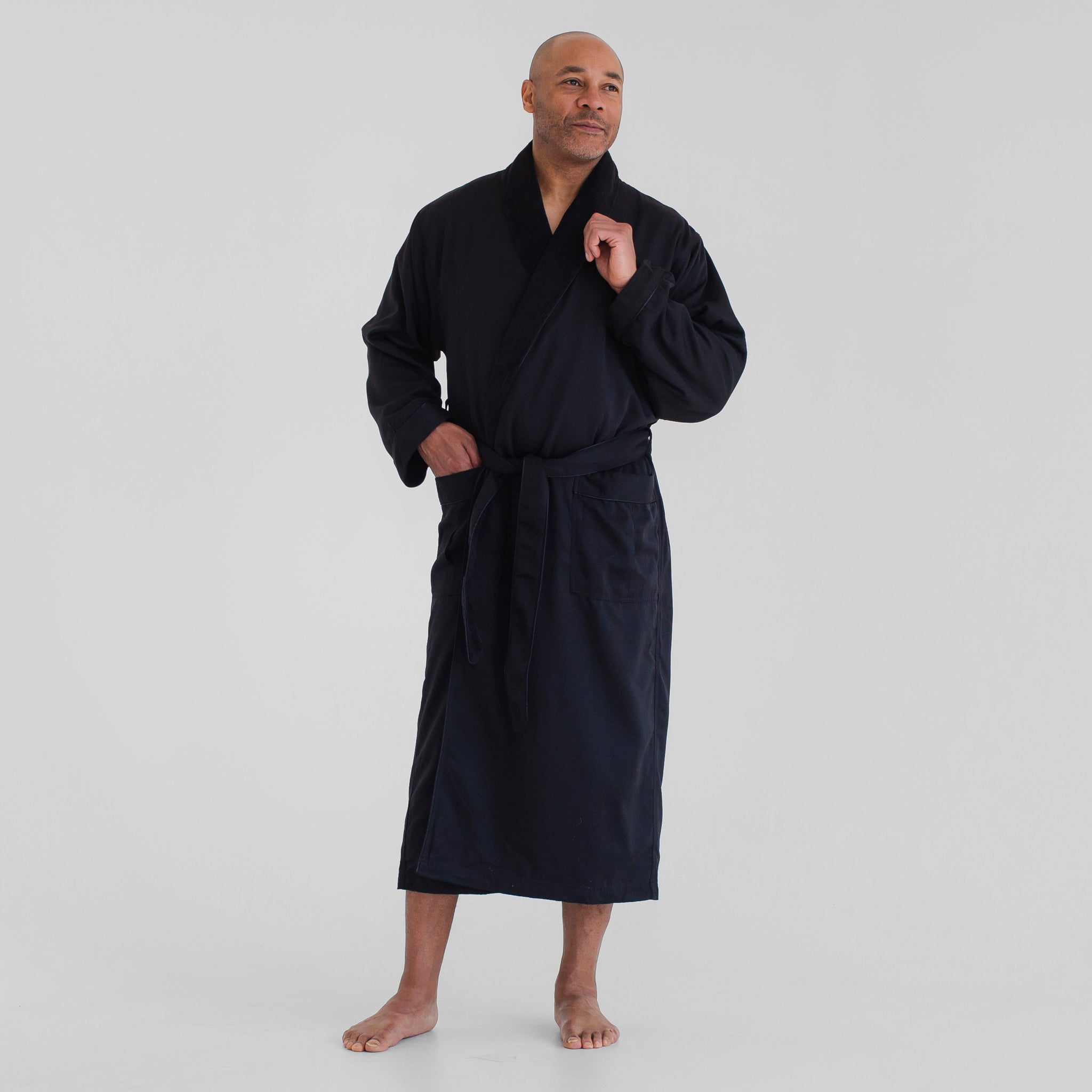 Fit Robe Luxury Spa Robes | Classic Terry Cloth Bathrobe | Black | Luxury Spa Robes