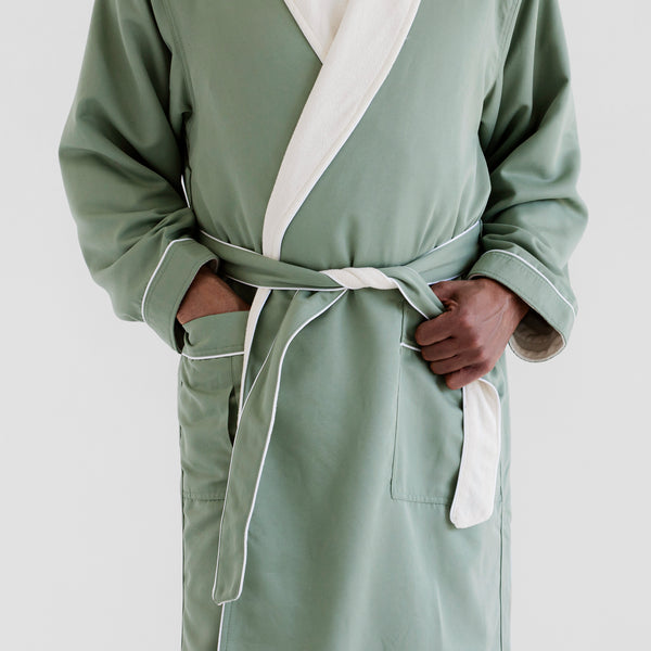 Classic Terry Cloth Spa Robe - Eucalyptus