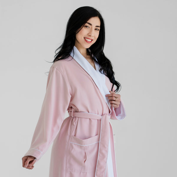 Classic Terry Cloth Spa Robe - Rose