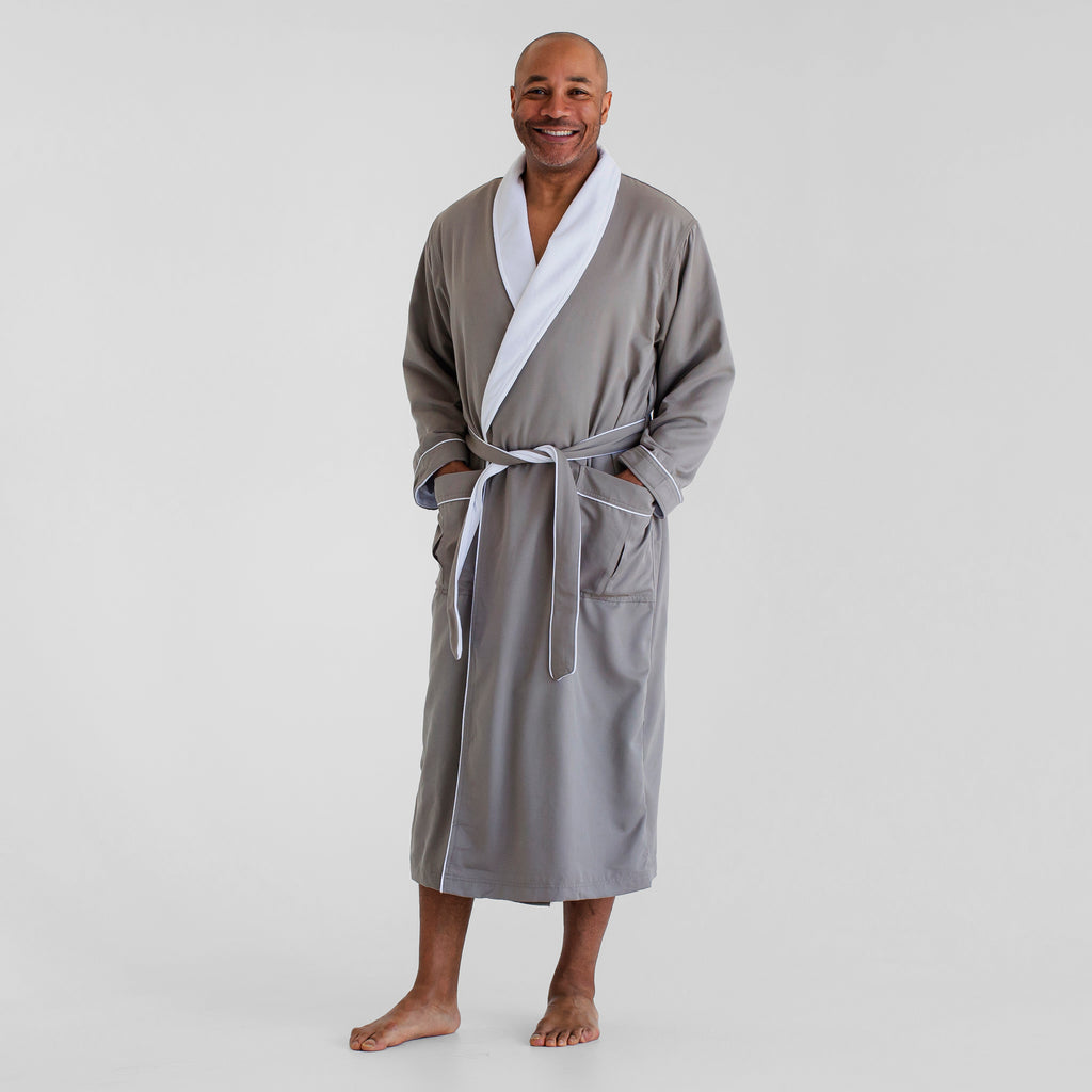 Luxury Spa Robes | Classic Terry Cloth Bathrobe | Smoke Grey | Luxury ...