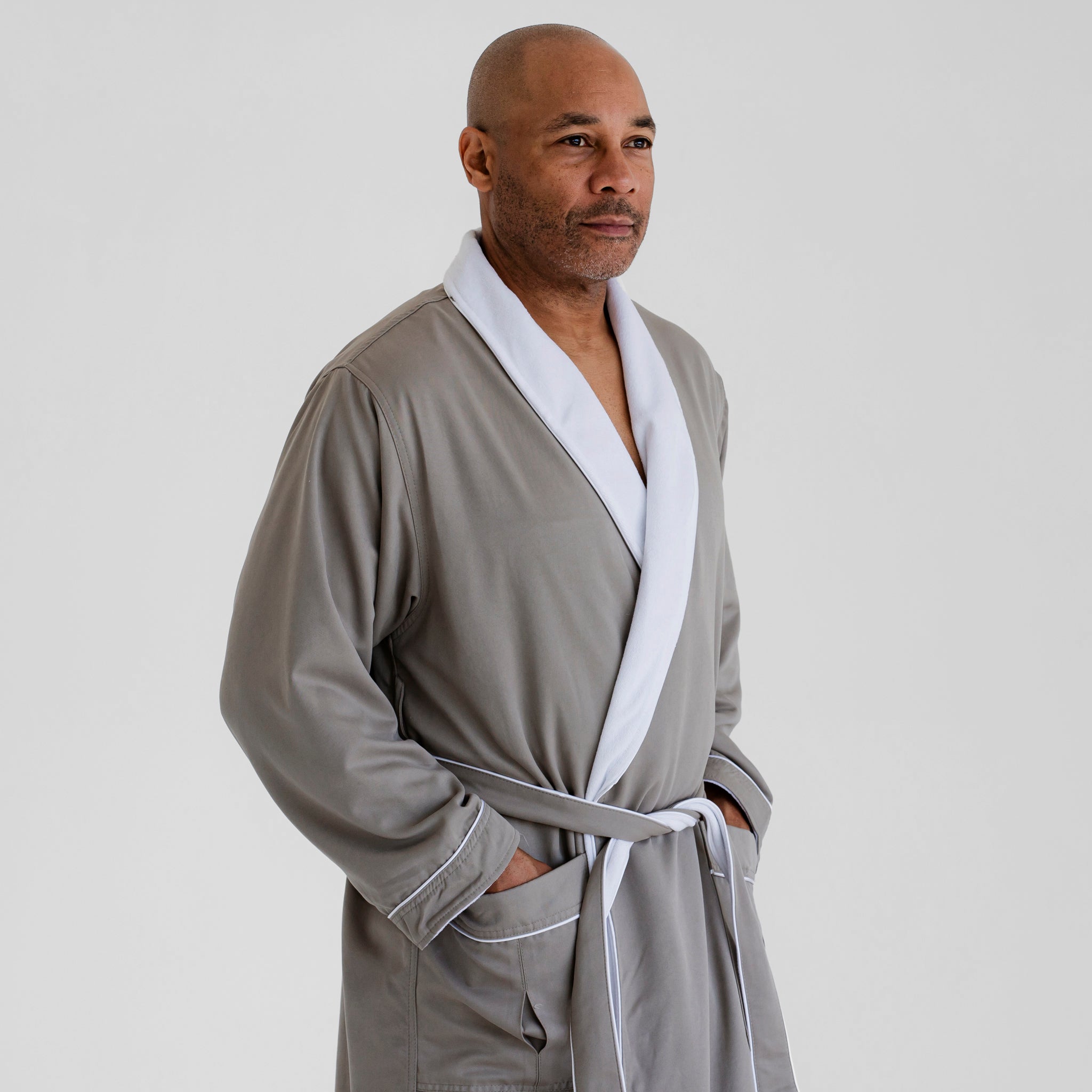 Classic Terry Cloth Bathrobe | Smoke Grey | Luxury Spa Robes