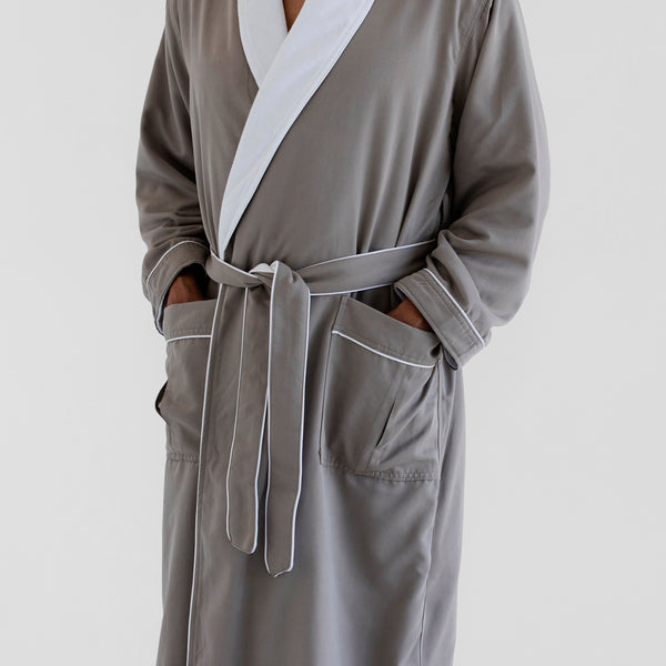 Classic Terry Cloth Spa Robe - Smoke
