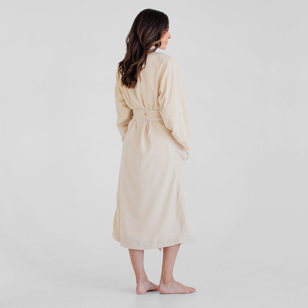 Luxury Spa Robes | Classic Terry Cloth Bathrobe | Stone Ivory | Luxury ...