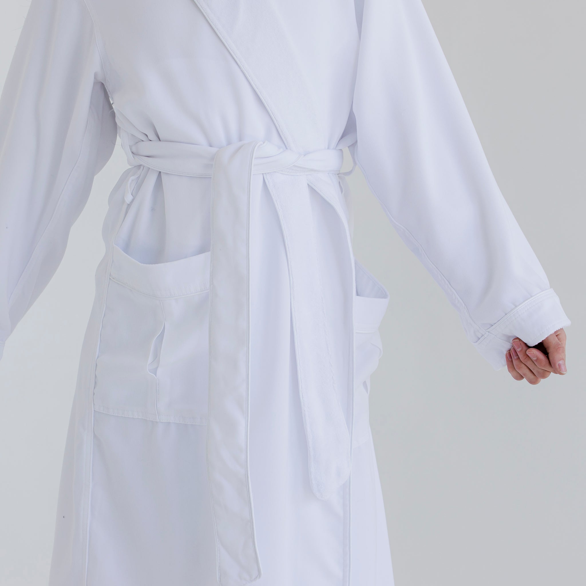 White Terry Robe Luxury Spa Robes | Classic Terry Cloth Bathrobe | White | Luxury Spa Robes