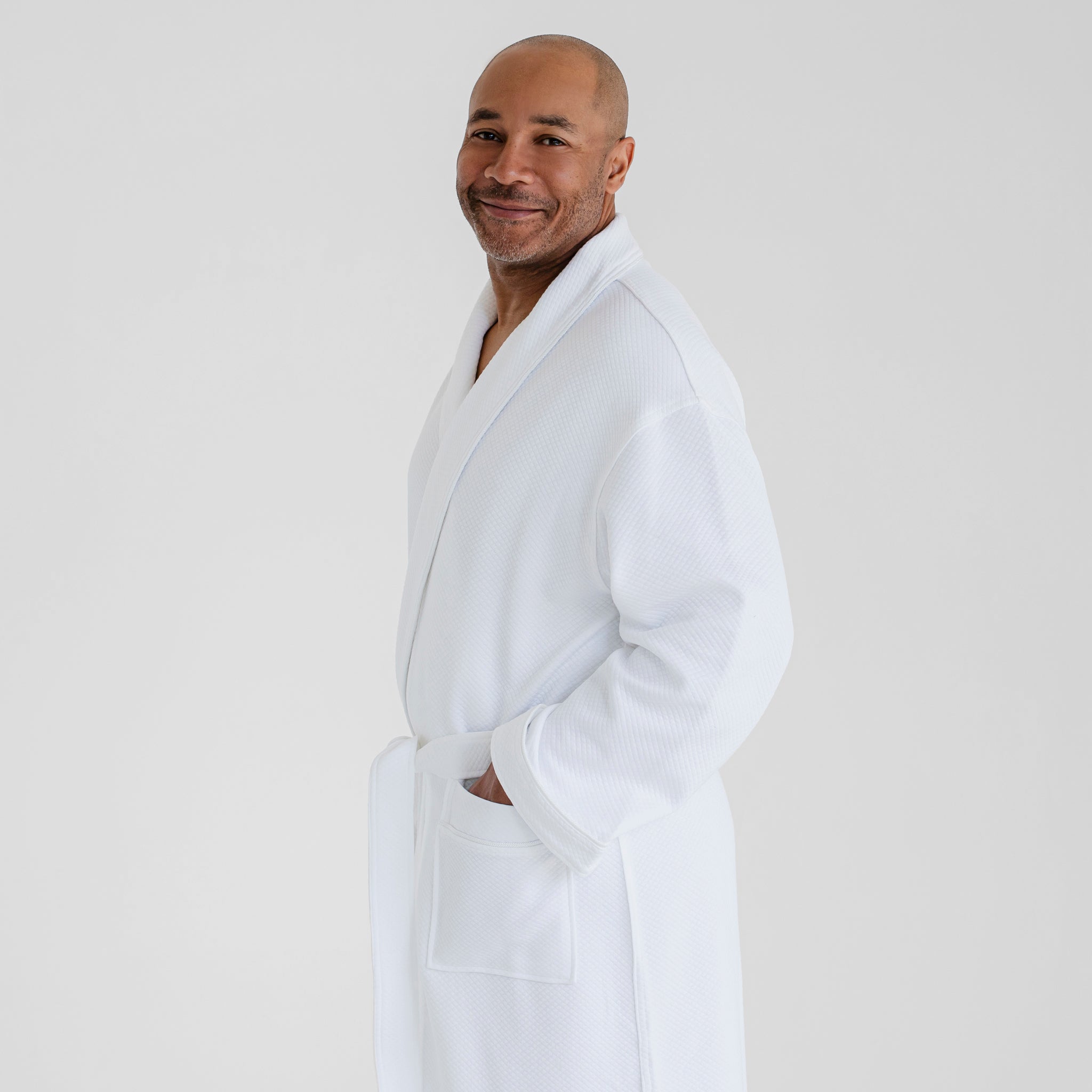 Cotton Modal Waffle Spa Robe | White | Luxury Spa Robes