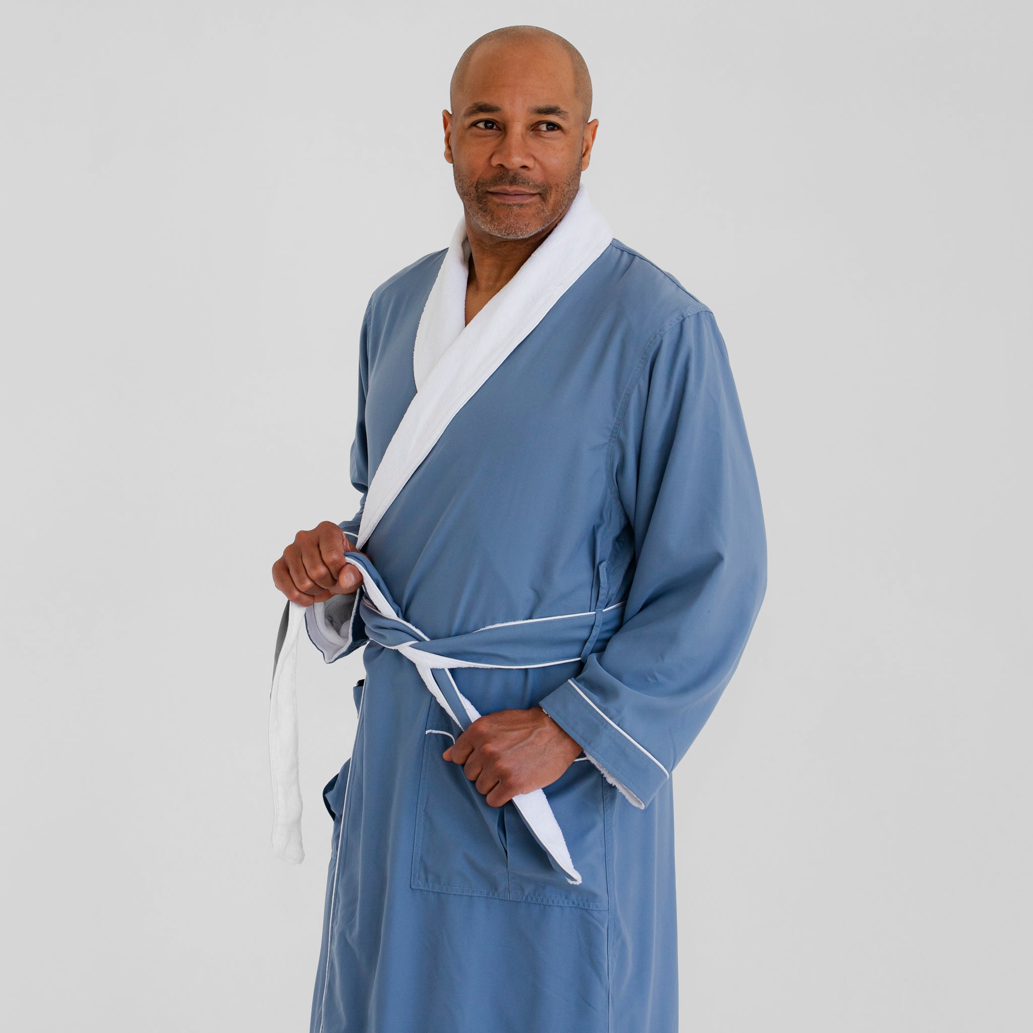 Blue Robe Spa Deluxe Plush Bathrobe | Blue | Luxury Spa Robes
