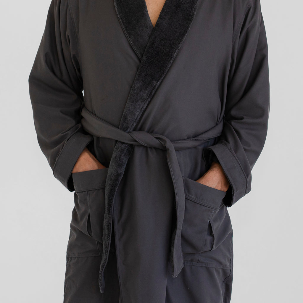 Luxury Spa Robes | Deluxe Plush Bathrobe | Charcoal Grey | Luxury Spa Robes