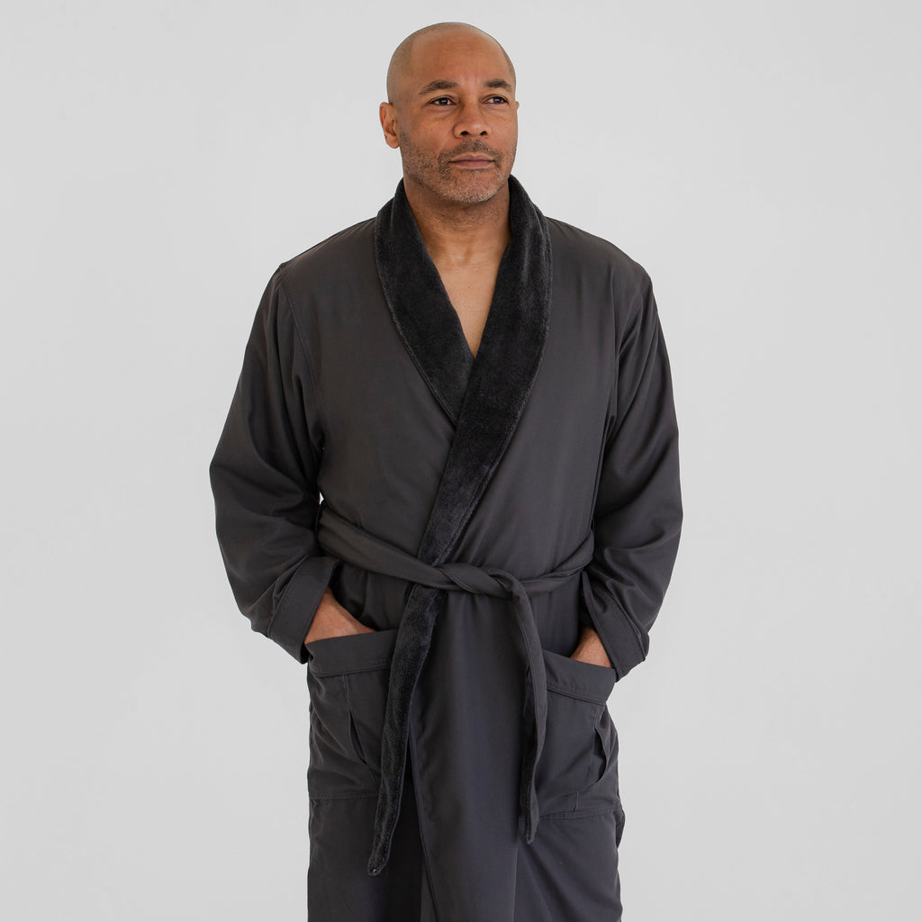 Luxury Spa Robes | Deluxe Plush Bathrobe | Charcoal Grey | Luxury Spa Robes