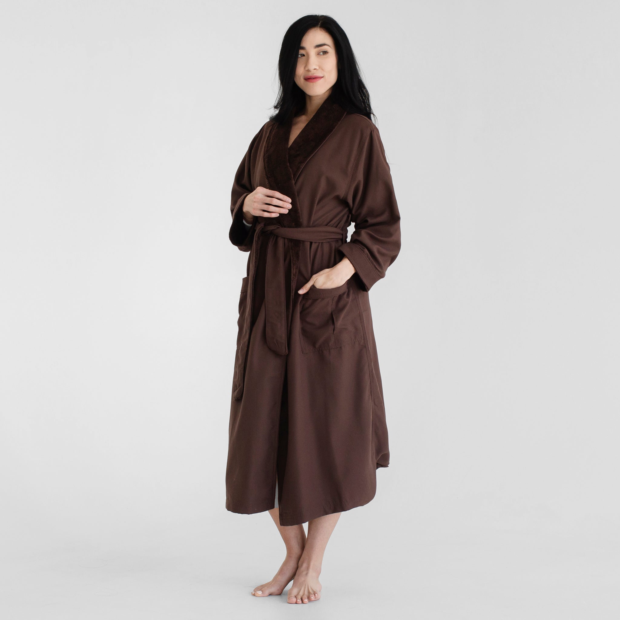 Luxury Spa Robes | Deluxe Plush Bathrobe | Espresso Brown | Luxury Spa ...