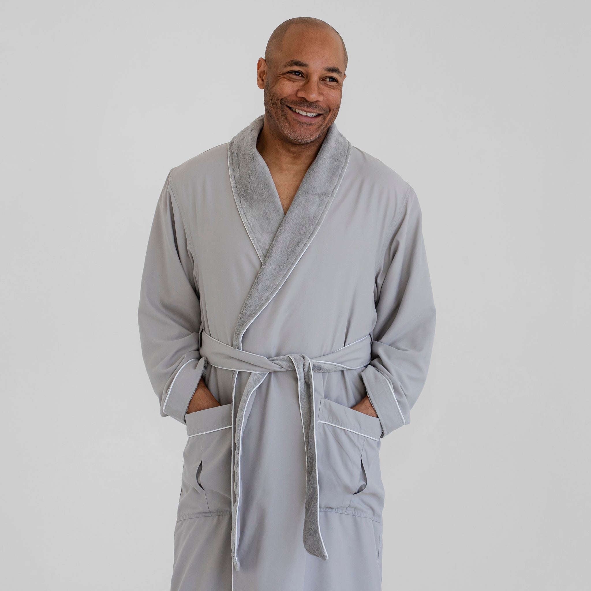 Deluxe Plush Spa Robe - Light Grey – Luxury Spa Robes