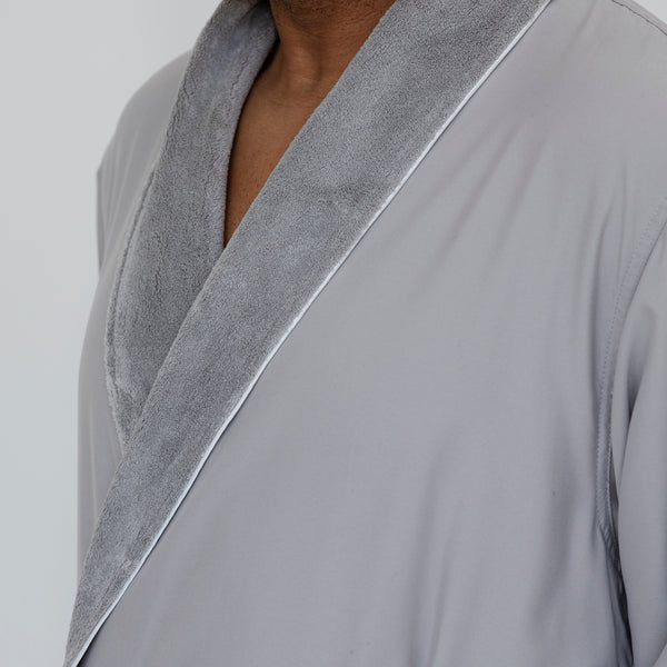 Deluxe Plush Spa Robe - Light Grey