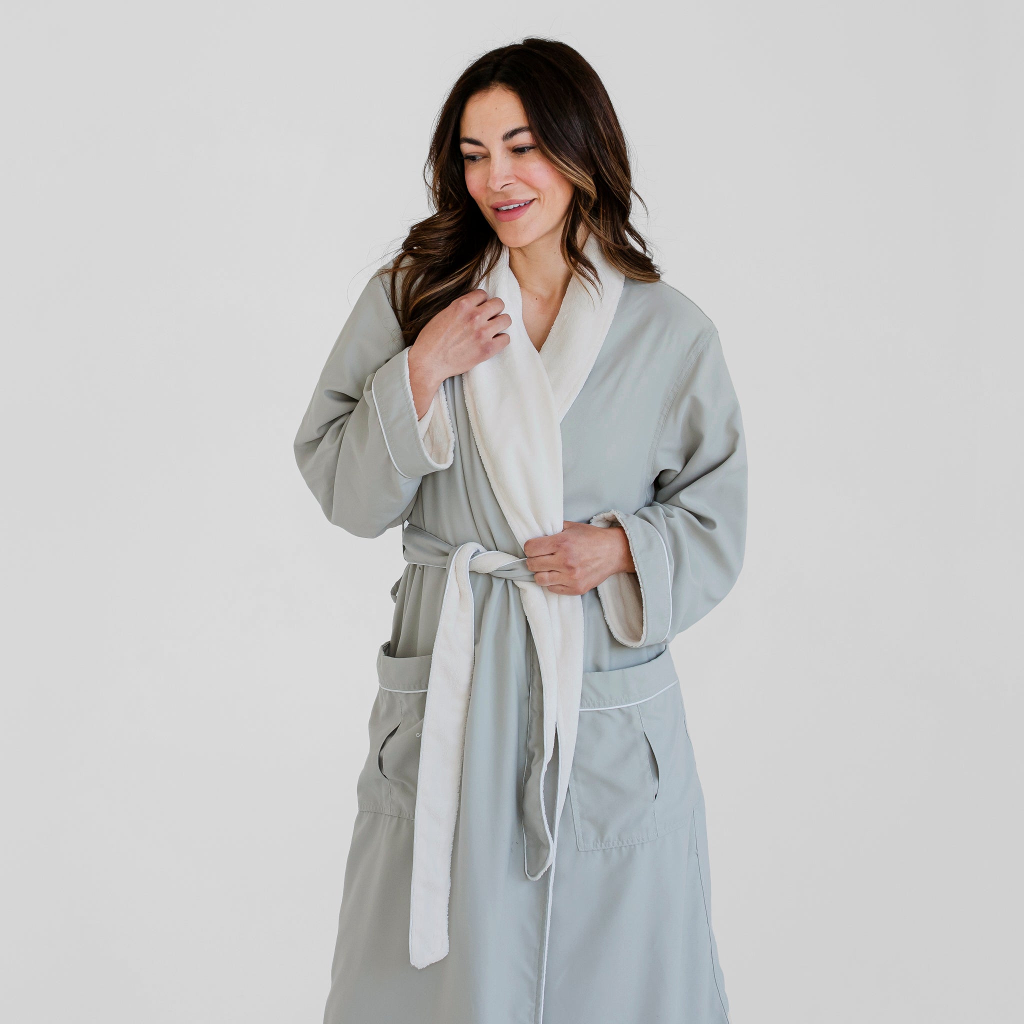 Deluxe Plush Bathrobe | Sage Green | Luxury Spa Robes