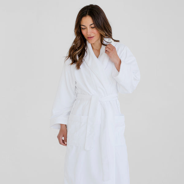 Deluxe Plush Spa Robe - White