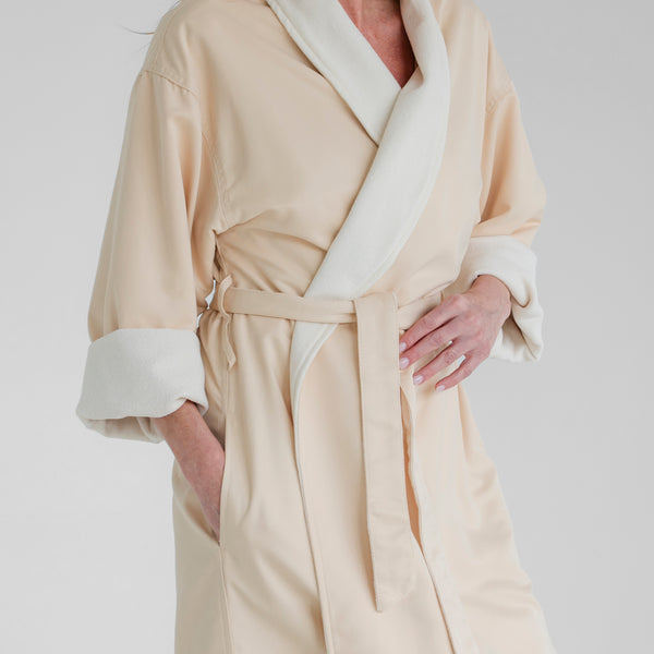 Essential Terry Cloth Spa Robe - Stone