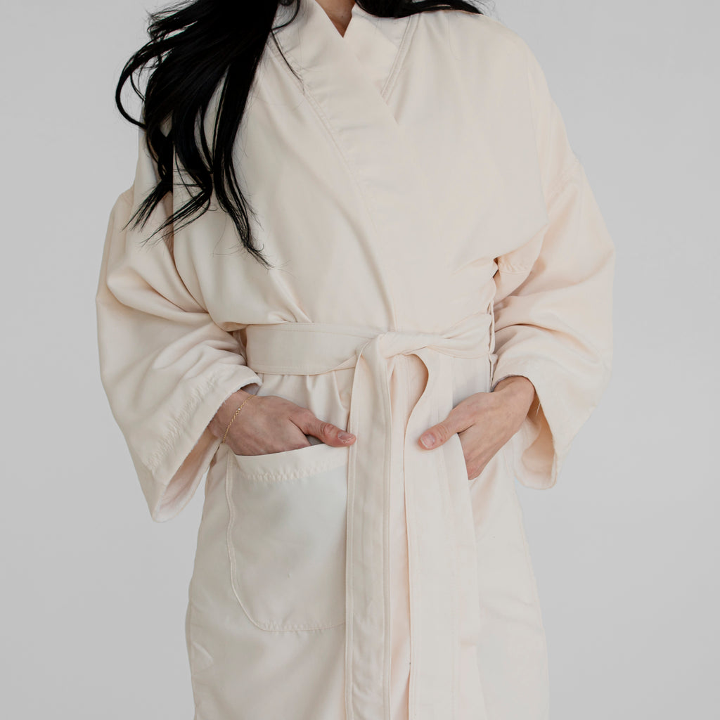 chinese dress ladies Linen Kimono Robe Xs / White main image 0