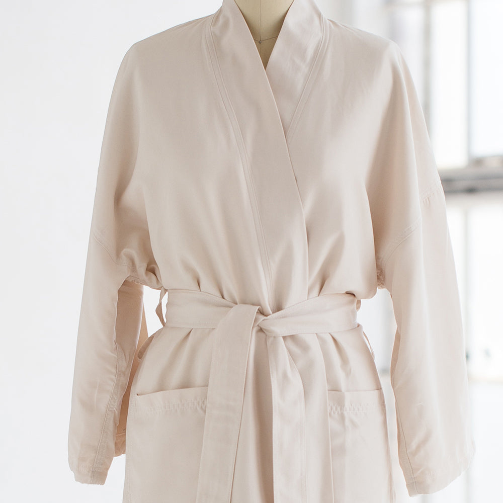 Luxury Spa Robes | Kimono Plush Bathrobe | Ivory | Luxury Spa Robes