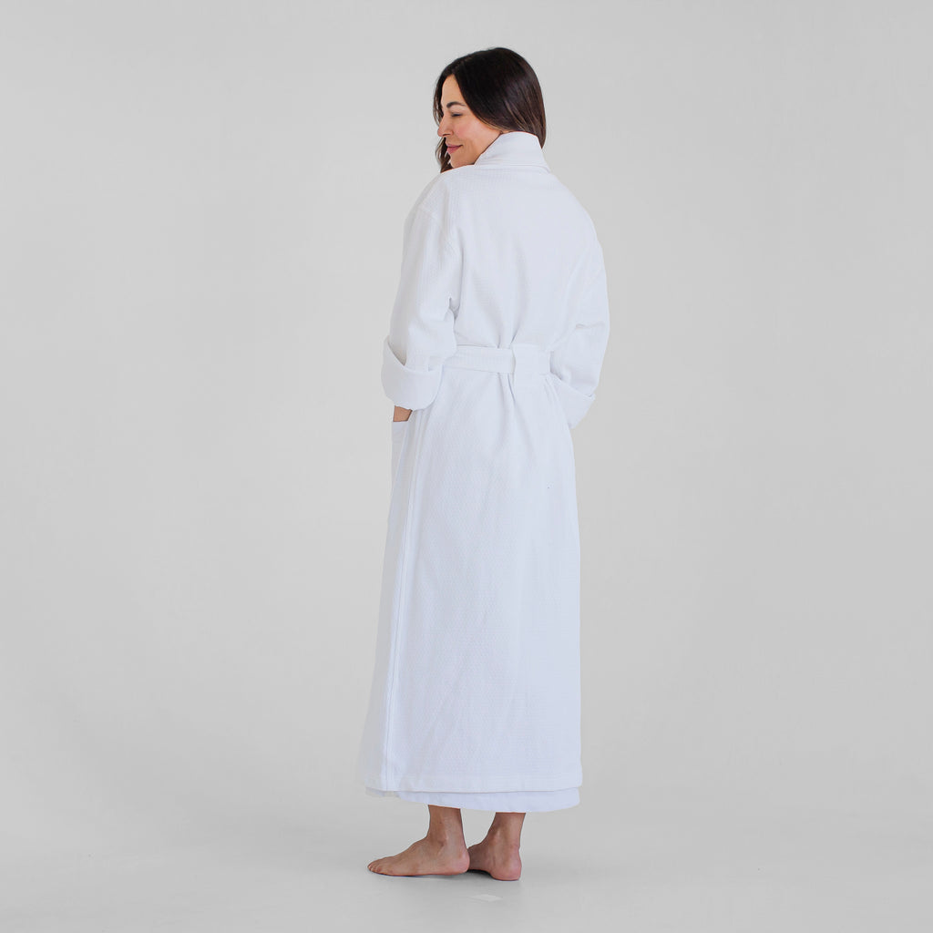 Pure White Robe Luxury Spa Robes | Hotel Waffle & Terry Cloth Bathrobe | White | Luxury ...