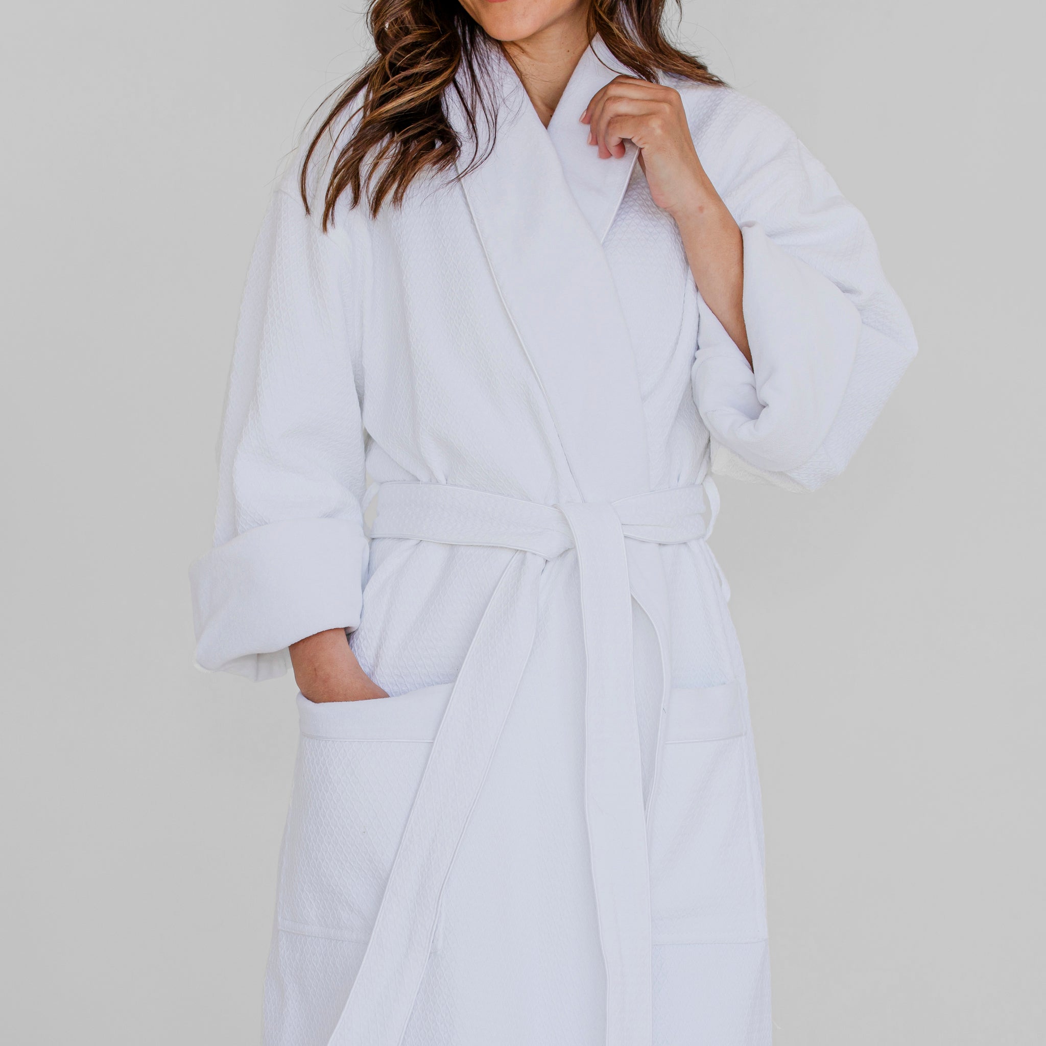 Whit Robe Luxury Spa Robes | Hotel Waffle & Terry Cloth Bathrobe | White | Luxury ...