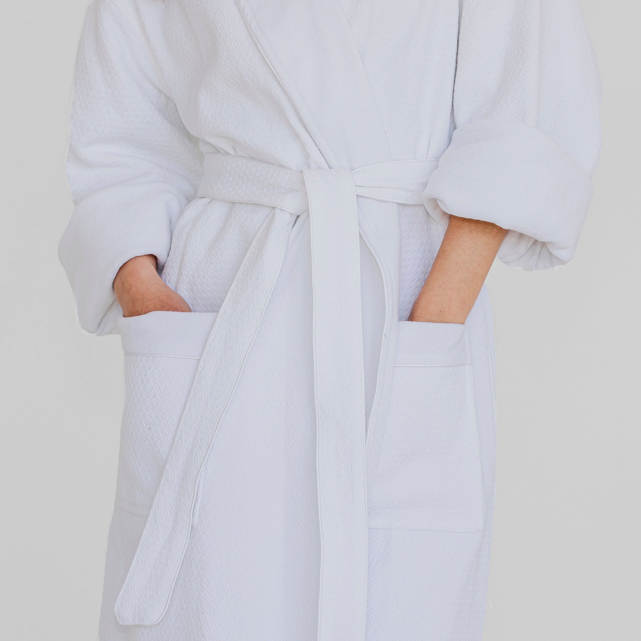 White Terry Robe Luxury Spa Robes | Hotel Waffle & Terry Cloth Bathrobe | White | Luxury ...