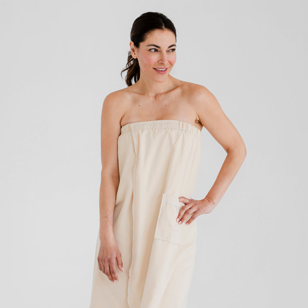 Luxury Spa Robes | Terry Cloth Body Wrap | Ivory | Luxury Spa Robes
