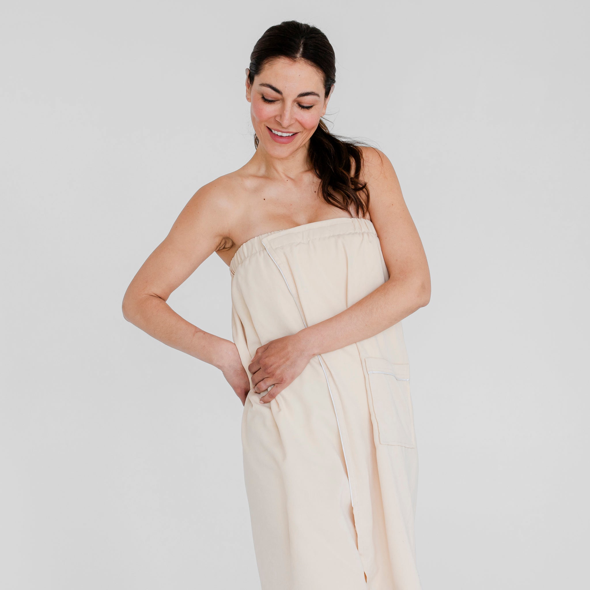 Spat Cloth Luxury Spa Robes | Terry Cloth Body Wrap | Ivory | Luxury Spa Robes
