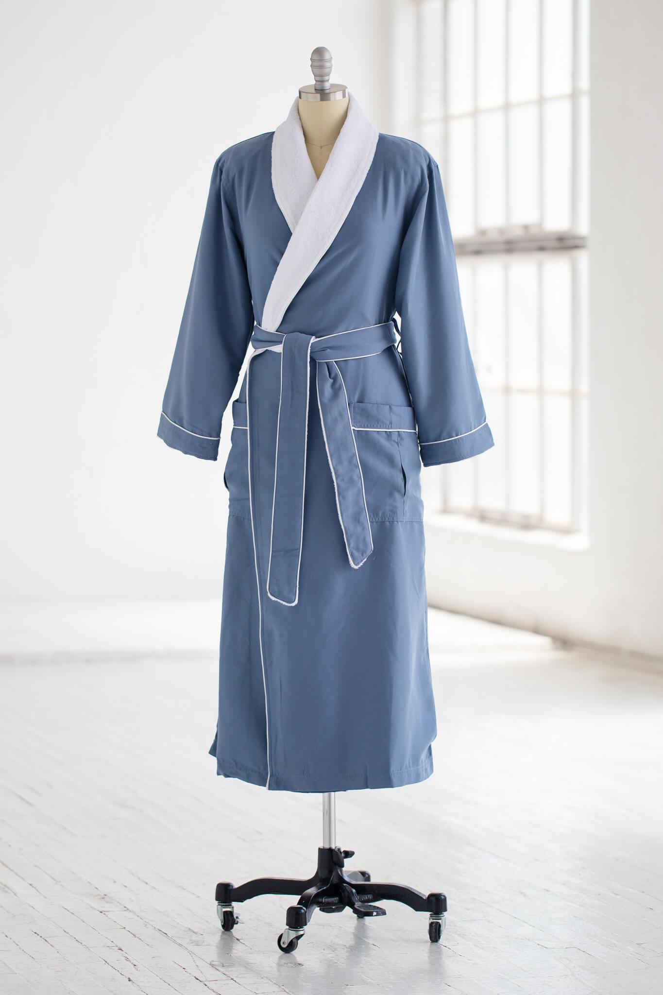 Four Seasons Robe Combed Cotton Long Length David Archy Combed Cotton Soft  Gentlemen Robe
